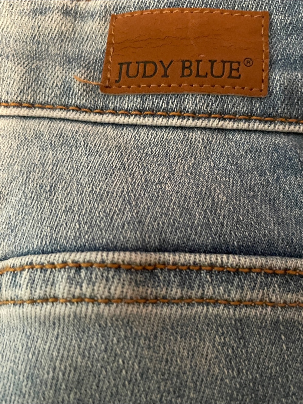 Judy Blue Light Blue Distressed Boyfriend Jeans, 14W - Picture 6 of 7